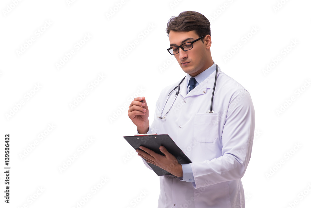 Young doctor isolated on white background Young doctor isolated on white background