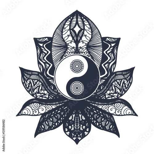 Vintage Yin and Yang in Lotus