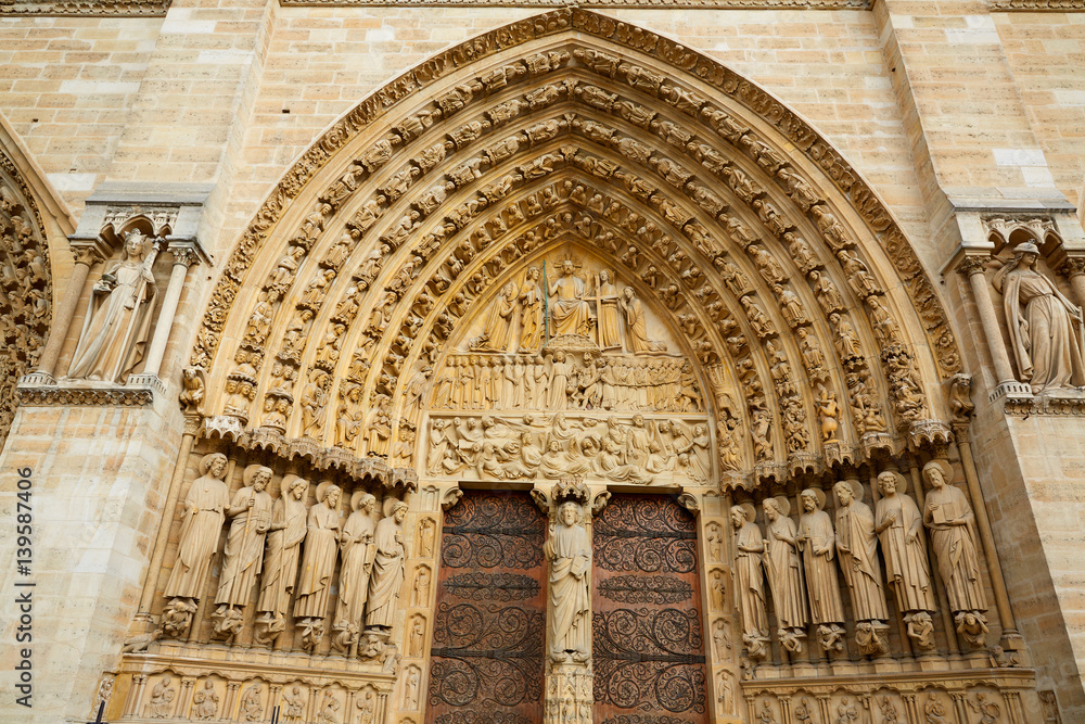 Obraz premium Notre Dame cathedral in Paris France