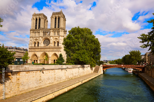 Notre Dame cathedral in Paris France © lunamarina