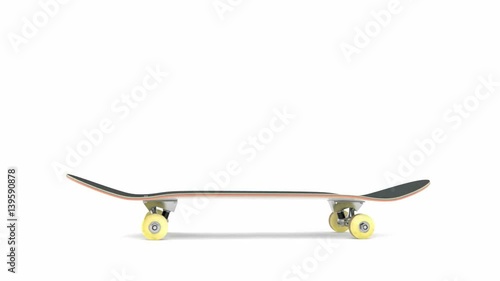 Kickflip trick on skateboard