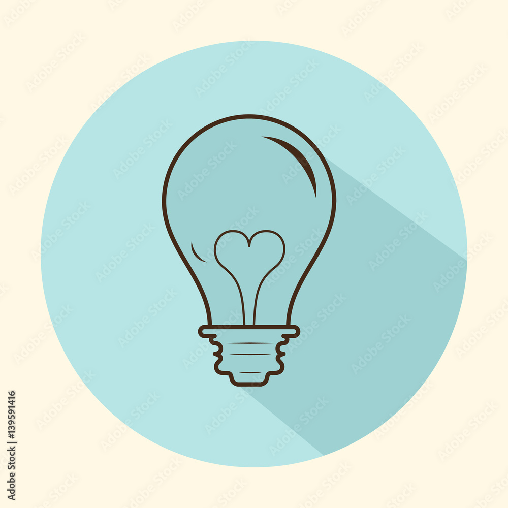 Creative idea in light bulb shape as inspiration concept. Vector design element. Flat icon. Creative idea in light bulb shape as inspiration concept. Vector design element. Flat icon.