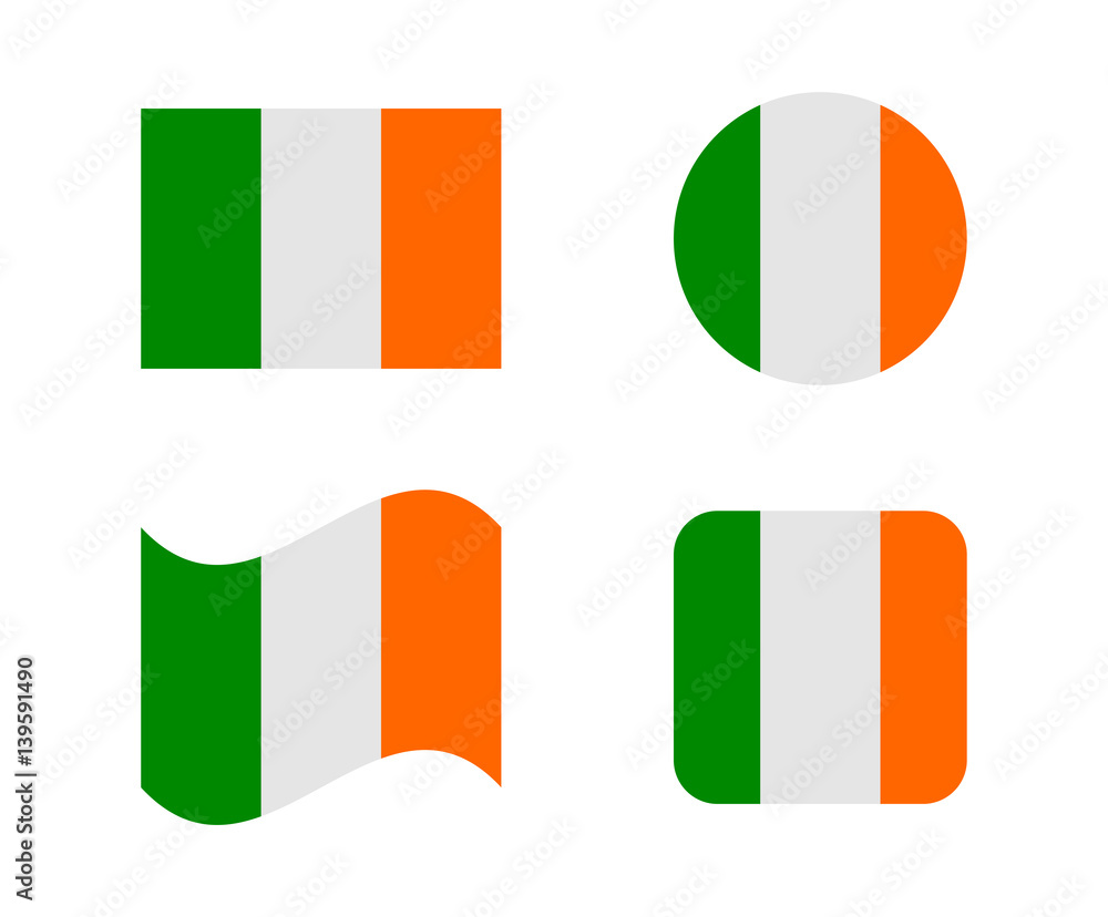 set 4 flags of ireland set 4 flags of ireland