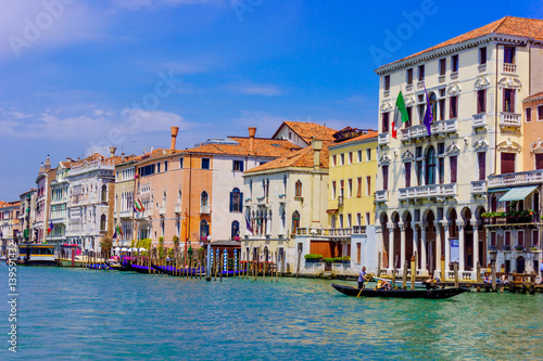 VENICE, ITALY - June 01, 2014.View of water street and old buildings in Venice.  Canal in Venice, Italy. Architecture and landmarks of Venice © EwaStudio