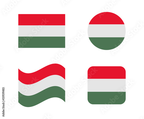 Free Download set 4 flags of hungary - GFXLoad
