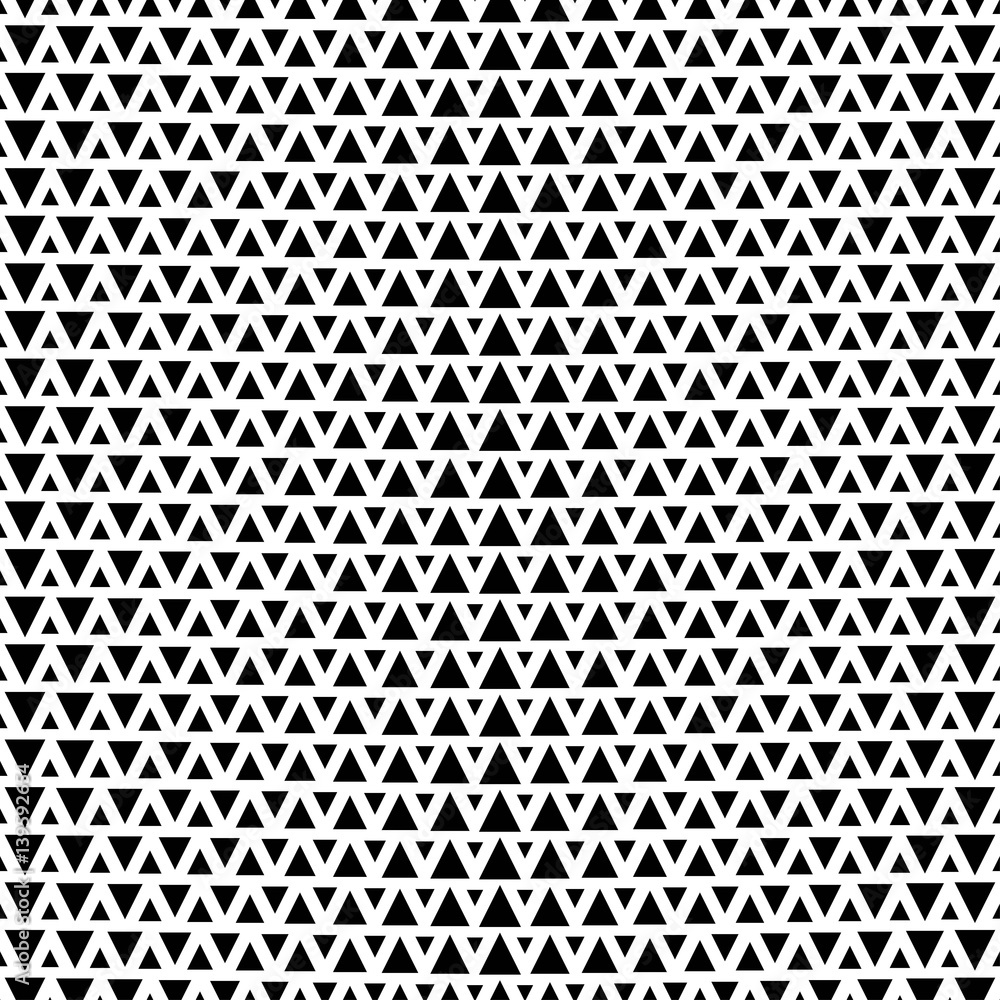 Vector seamless pattern. Modern stylish texture. Monochrome geometrical pattern of triangles. Vector seamless pattern. Modern stylish texture. Monochrome geometrical pattern of triangles.