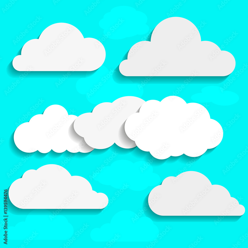 Clouds Collection Vector Illustration