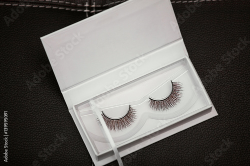 False Eyelashes in box photo