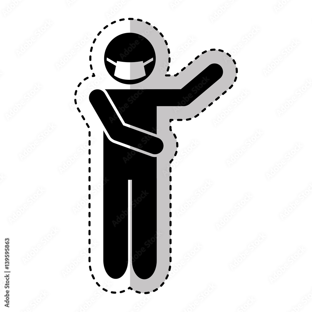 figure human with mouthcap vector illustration design figure human with mouthcap vector illustration design