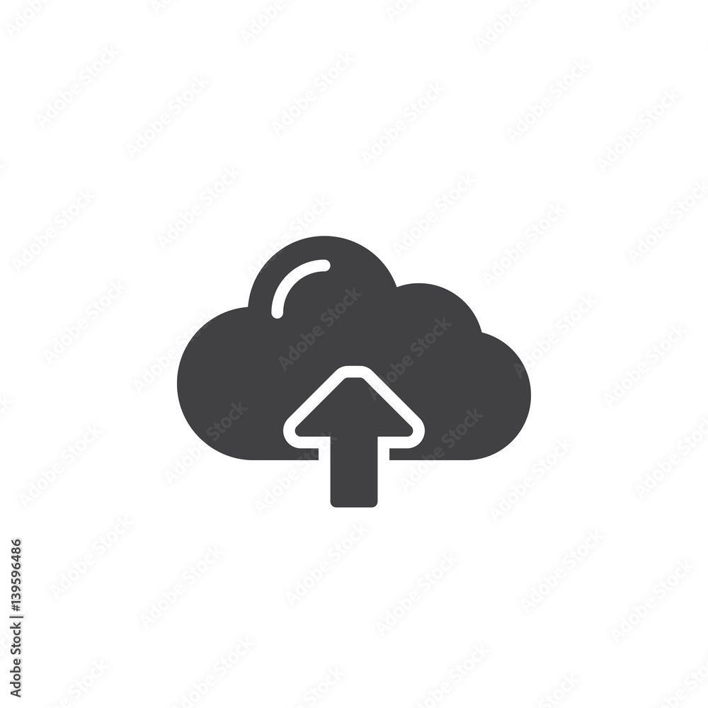 Cloud upload icon vector, filled flat sign, solid pictogram isolated on white. Symbol, logo illustration. Pixel perfect Cloud upload icon vector, filled flat sign, solid pictogram isolated on white. Symbol, logo illustration. Pixel perfect