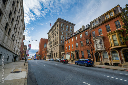 Franklin Street, in Mount Vernon, Baltimore, Maryland. © jonbilous