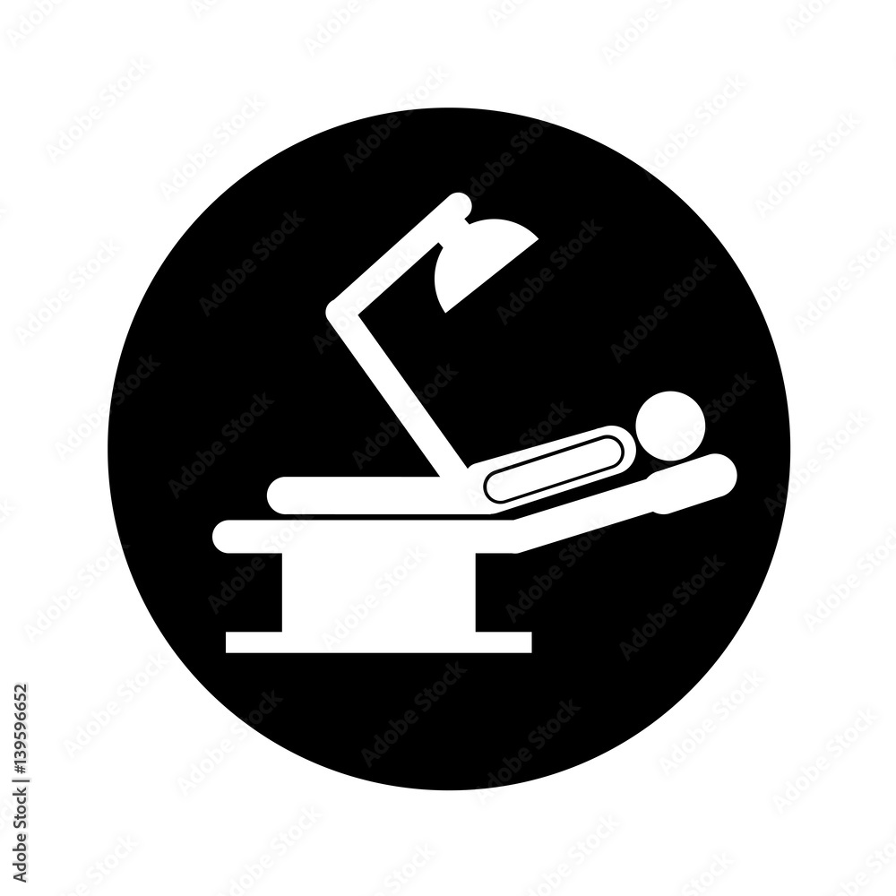 human figure in Dentistry chair vector illustration design human figure in Dentistry chair vector illustration design