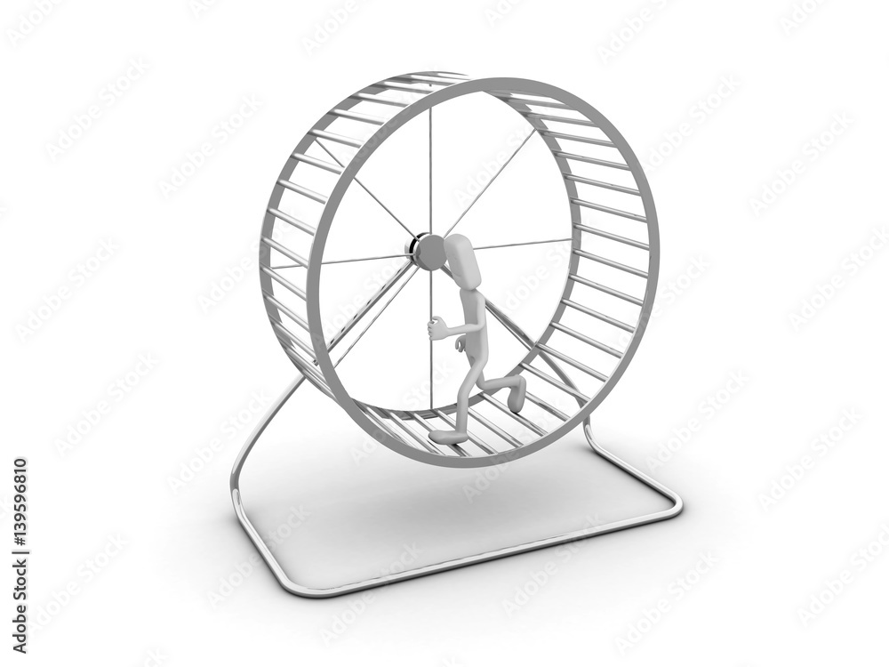 The person in a wheel