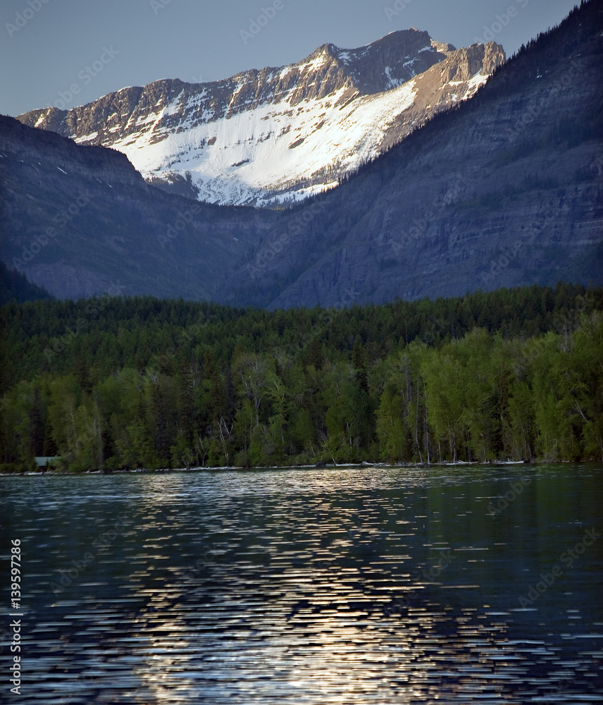 Lake McDonald Snow Mountain Glacier National Park