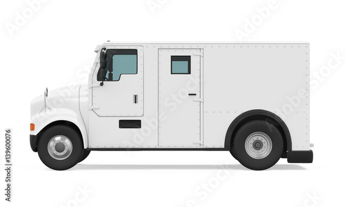 Armored Truck Isolated