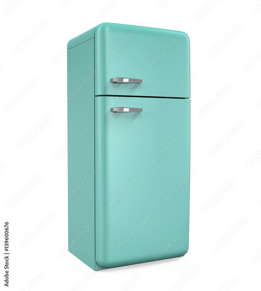 Retro Refrigerator Isolated Retro Refrigerator Isolated