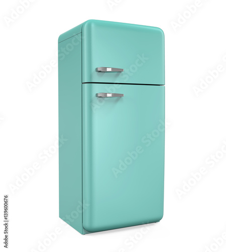 Retro Refrigerator Isolated