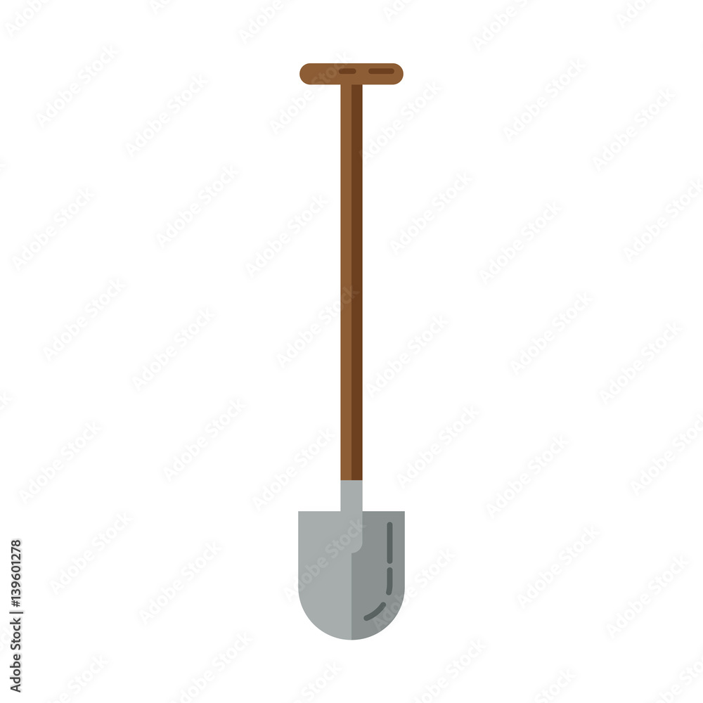Garden tool shovel. Simple vector icon on white background.
Garden tool shovel. Simple vector icon on white background.
