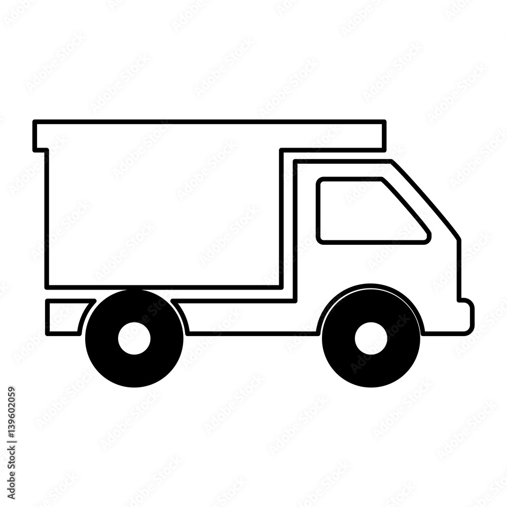 Dump truck isolated icon vector illustration design