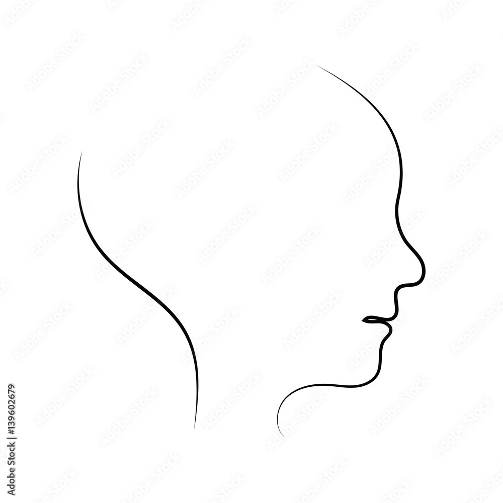 graphic design editable for your design, hand drawn head icon black outline isolated on white background. Vector Illustration. graphic design editable for your design, hand drawn head icon black outline isolated on white background. Vector Illustration.
