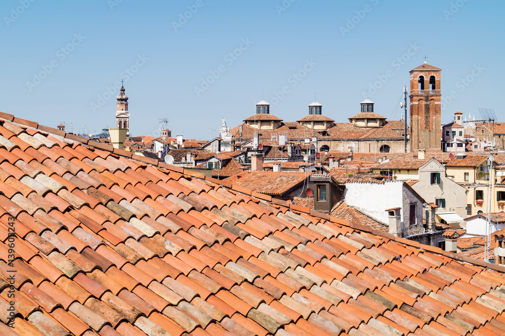 venice roofs seen from above