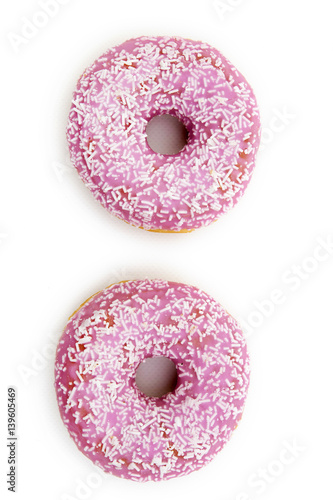 donuts isolated in background white
