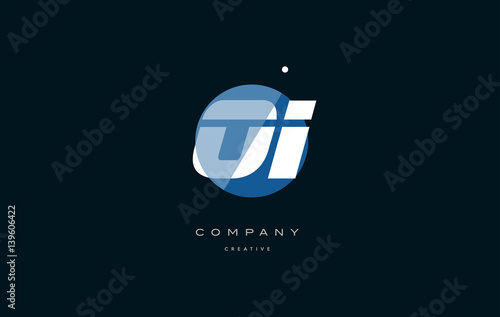 oi o i  blue white circle big font alphabet company letter logo