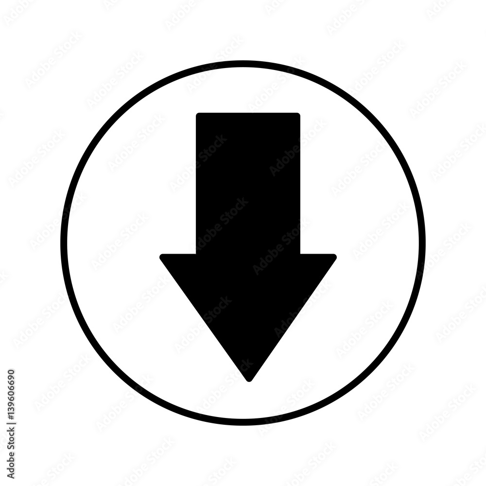 arrow down isolated icon vector illustration design arrow down isolated icon vector illustration design