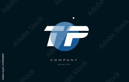 tp t p blue white circle big font alphabet company letter logo