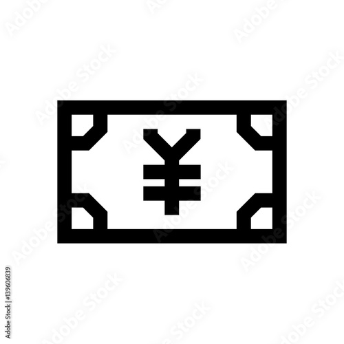 Japanese Yen mini line, icon