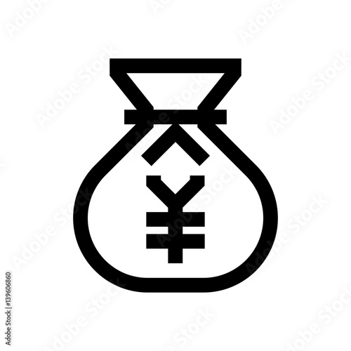 Japanese Yen mini line, icon
