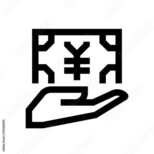 Japanese Yen mini line, icon
