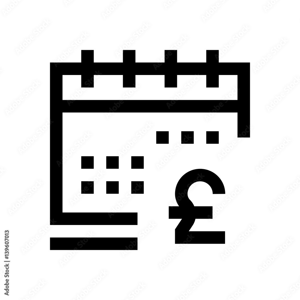 British Pound mini line, icon British Pound mini line, icon