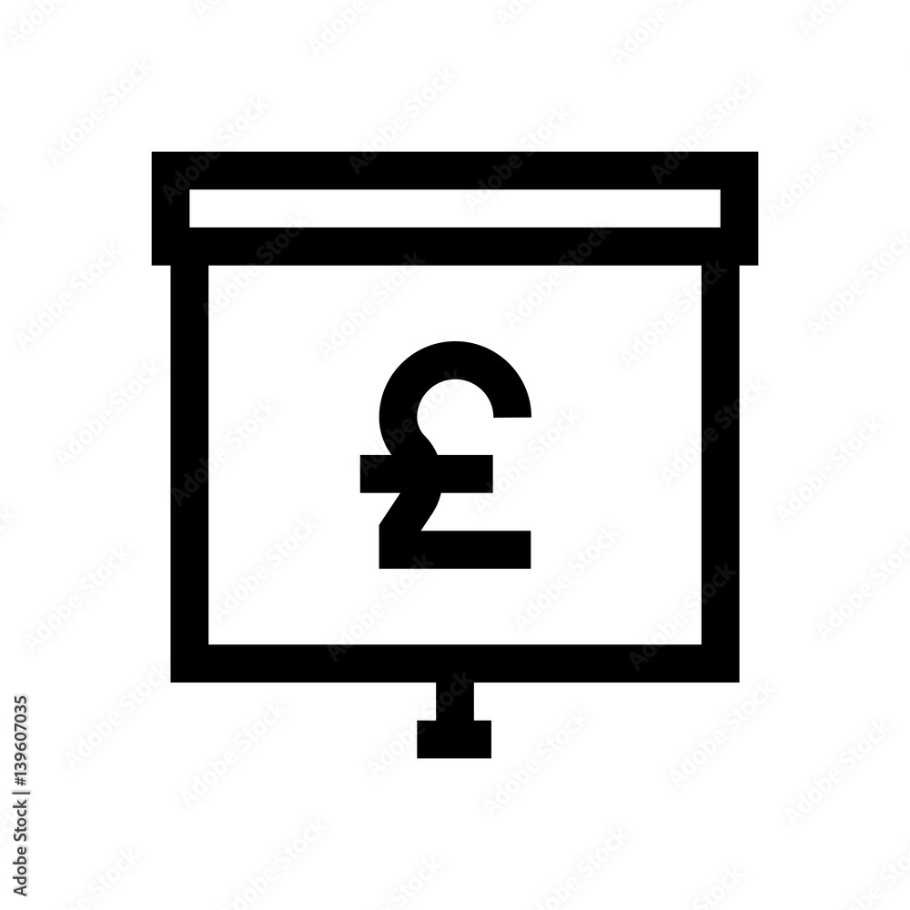 British Pound mini line, icon British Pound mini line, icon