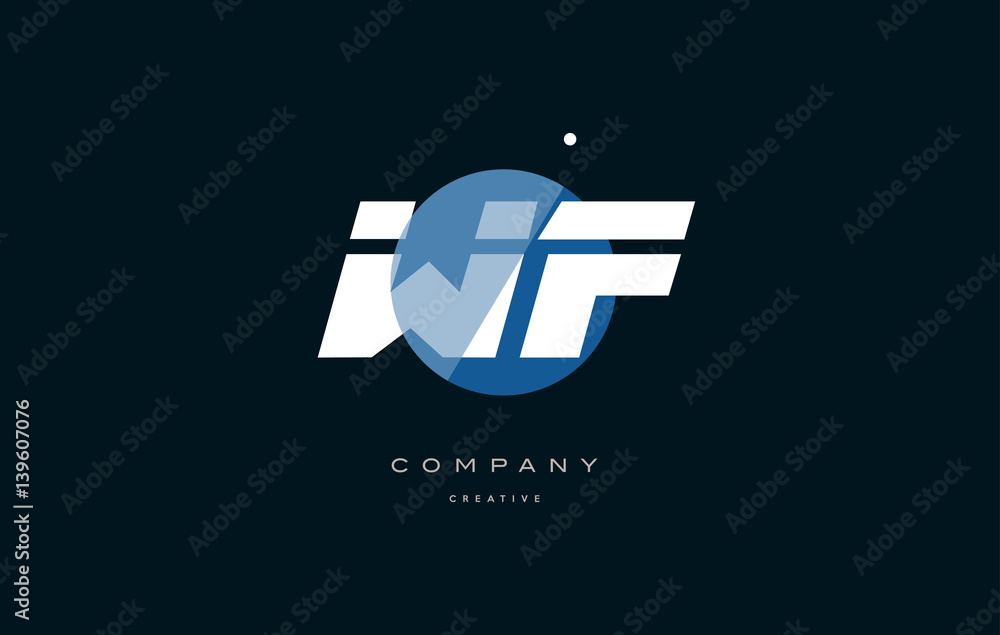 wf w f blue white circle big font alphabet company letter logo wf w f blue white circle big font alphabet company letter logo