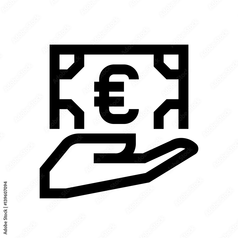 Obraz premium Euro mini line, icon