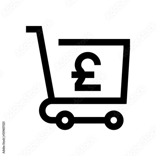 British Pound mini line, icon