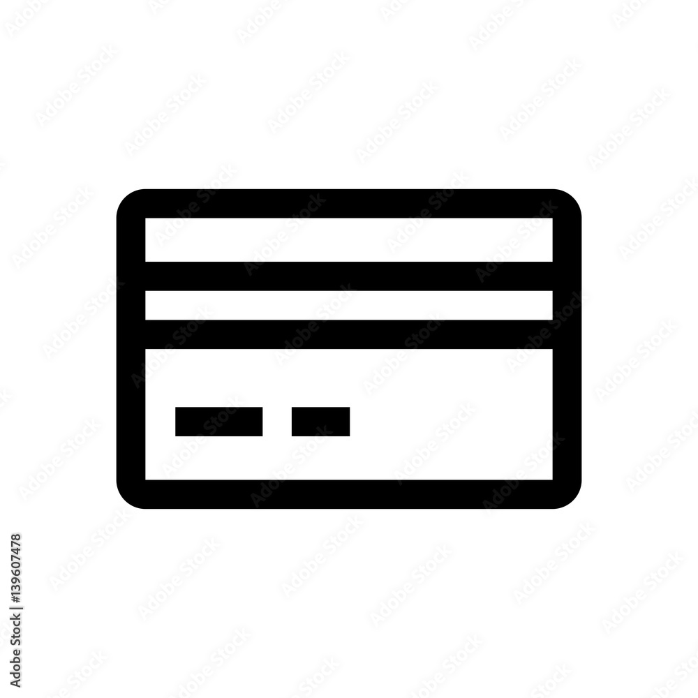 Credit card mini line, icon Credit card mini line, icon
