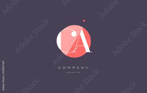 ca c a  retro vintage rhombus simple black white alphabet letter logo