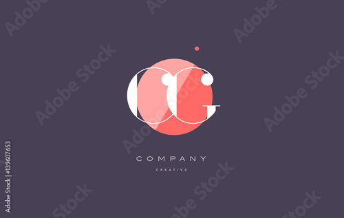cg c g  retro vintage rhombus simple black white alphabet letter logo