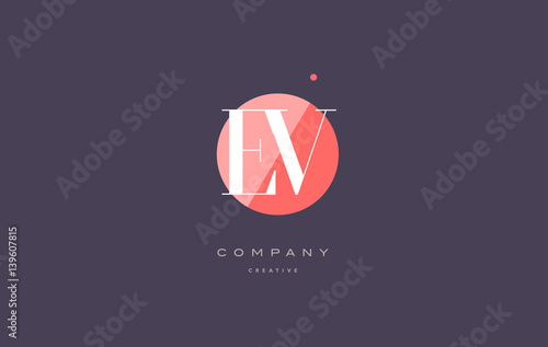 ev e v  retro vintage rhombus simple black white alphabet letter logo