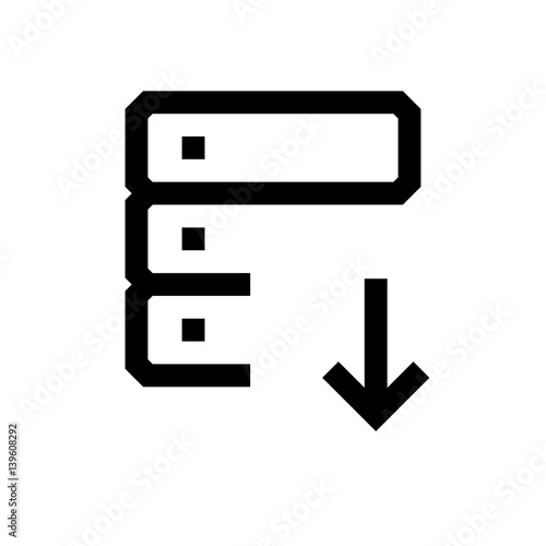 Database mini line, icon