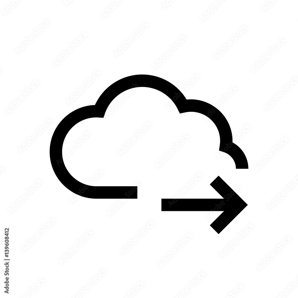 Cloud mini line, icon Cloud mini line, icon