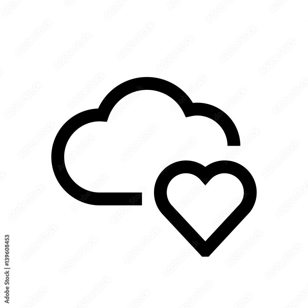 Cloud mini line, icon Cloud mini line, icon