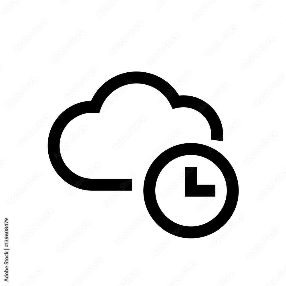 Cloud mini line, icon Cloud mini line, icon