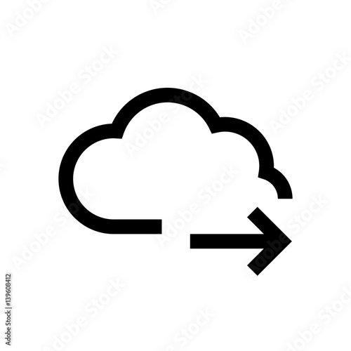 Cloud mini line, icon