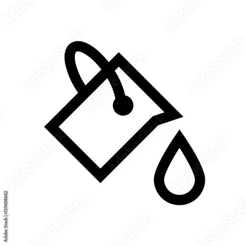 Paint bucket mini line, icon