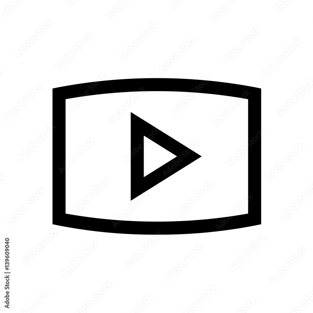 Video player mini line, icon Video player mini line, icon