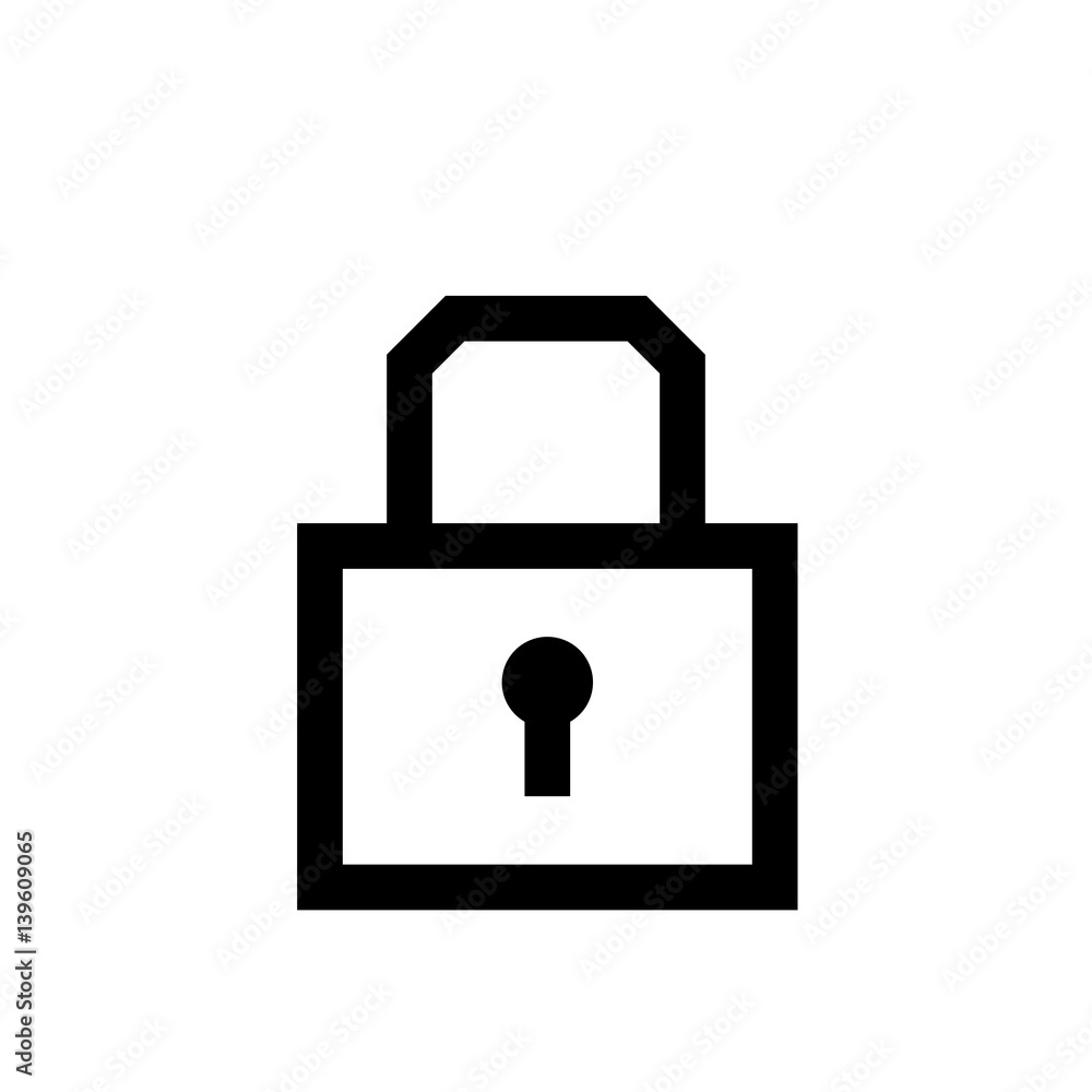 Lock mini line, icon Lock mini line, icon