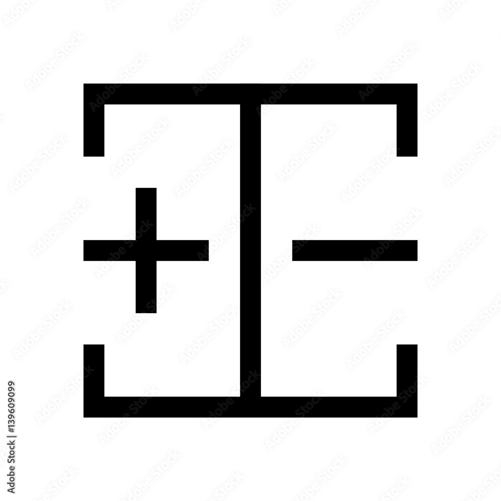 Fototapeta premium Split test mini line, icon